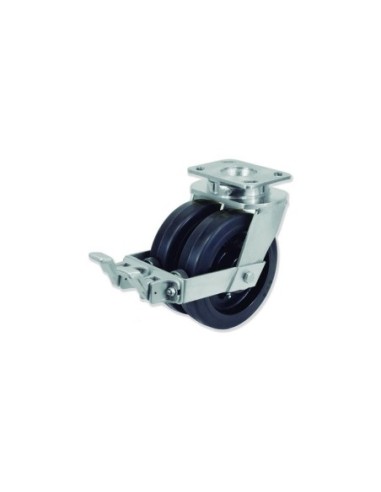 QD - Rotantes Modelo Q con Rueda Doble D Sujeción por Pletina P | 36-912/02-FS QDPG6 125 HGB5-FD