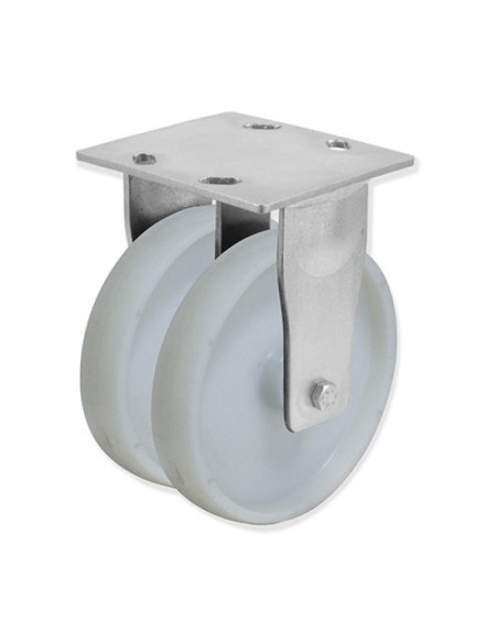 QD - Rotantes Modelo Q con Rueda Doble D Sujeción por Pletina P | 36-923 QDPF6 100 NYB6