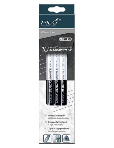 Lápiz universal Pica Classic Black-White 546 (en caja de 10 uds.)