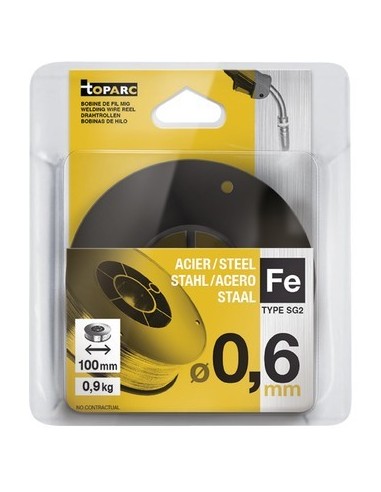 086593*BOBINA ACERO Ø100-0,6MM.*0,9KG.ER70S-6/G3 SI1