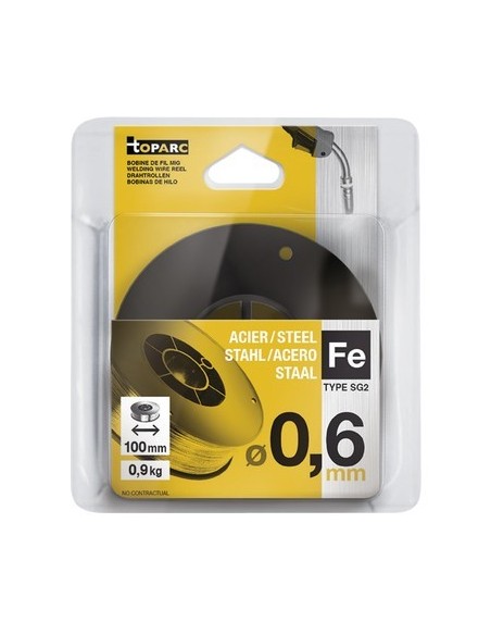 086593*BOBINA ACERO Ø100-0,6MM.*0,9KG.ER70S-6/G3 SI1