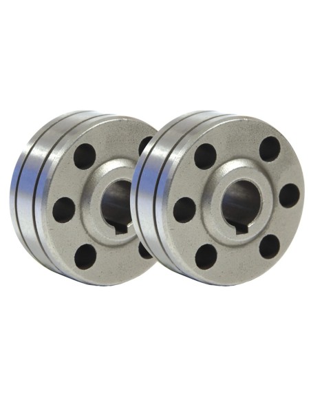 040915*SET 2 RODILLOS TIPO B 1,0/1,2 ALUMINIO
