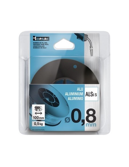 086685*BOBINA HILO ALU(AlSi5) Ø100MM-0,8MM/ 0,5KG.