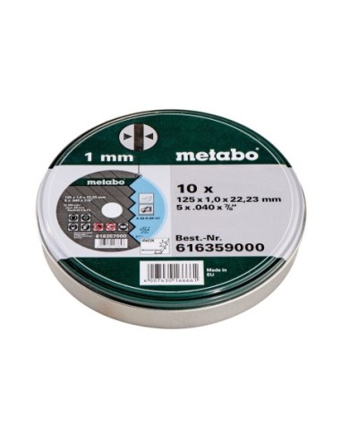 10 discos de cortar SP 125x1,0x22,23 Inox, TF 41 (616359000)