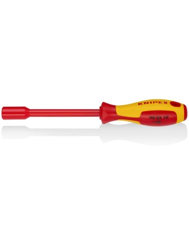 Llave de vaso con mango destornillador mango aislante en dos componentes, según norma VDE bruñido 237 mm KNIPEX 98 03 10
