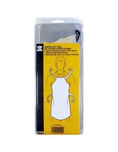 045200 * DELANTAL CUERO SOLDADOR GRIS
