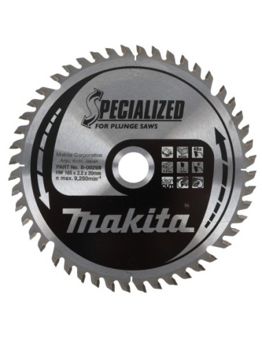 Makita B-09298 Disco HM 165/20/48D Incisión