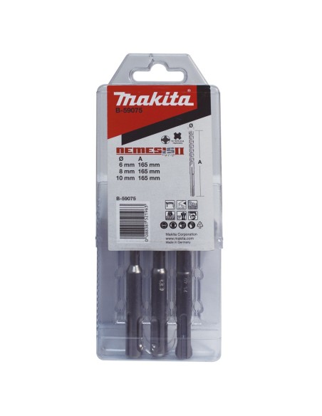 Makita B-59075 Estuche 3 brocas Nemesis II SDS-PLUS
