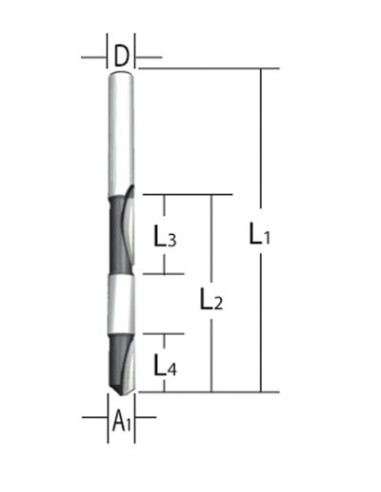 Makita 793061-4 Fresa doble para paneles 8x8mm