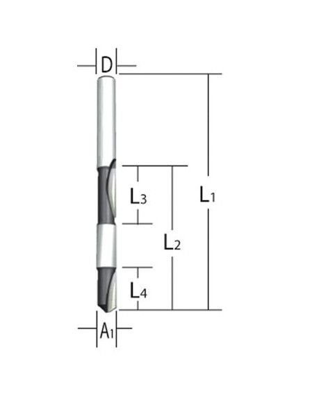 Makita 793061-4 Fresa doble para paneles 8x8mm