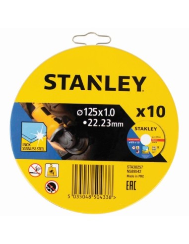 10 discos de corte INOX 125x1.0x22.23mm