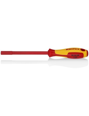 Llave de vaso con mango destornillador mango aislante en dos componentes, según norma VDE bruñido 230 mm KNIPEX 98 03 04
