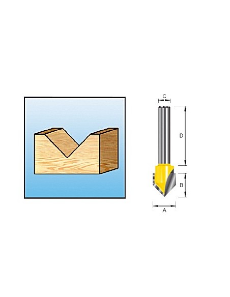 Makita D-10702 Fresa en V 90 12.7x12mm