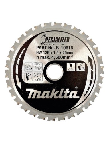 Makita B-07325 Disco HM 136/20/50D Batería especial metal