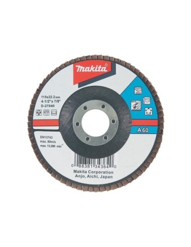 Makita D-27137 Disco de láminas de óxido de aluminio 180mm G40