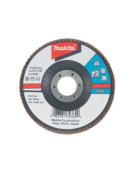 Makita D-27137 Disco de láminas de óxido de aluminio 180mm G40