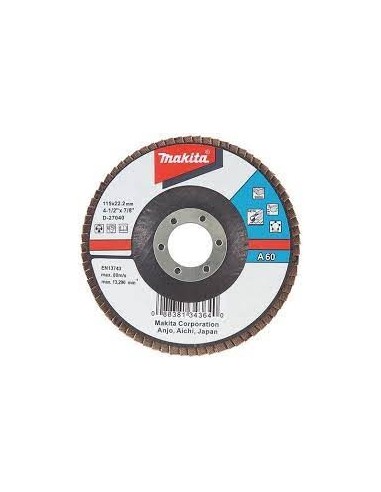 Makita D-27165 Disco de láminas de óxido de aluminio 180mm G120