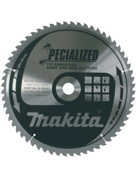 Makita B-09547 Disco HM 355/30/60D Reforzado
