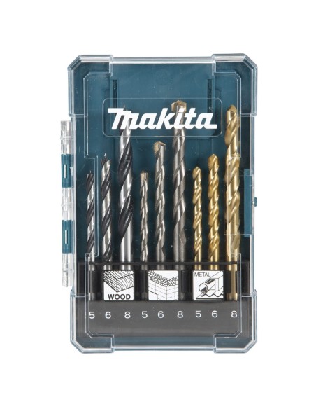Makita D-71962 Estuche de brocas para madera, metal y ladrillo