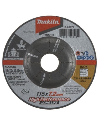 Makita B-56378 Disco de desbarbe especial industria pesada 115mm