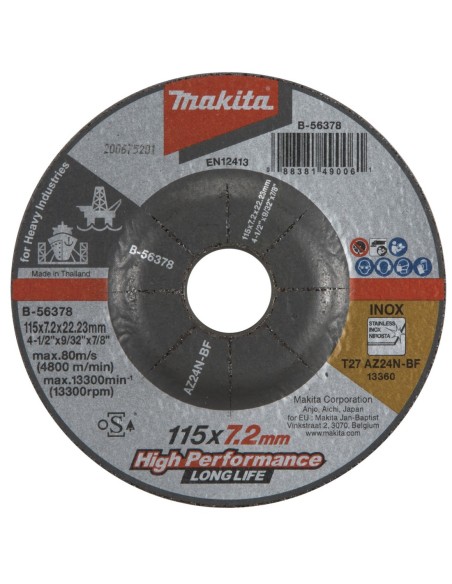 Makita B-56378 Disco de desbarbe especial industria pesada 115mm