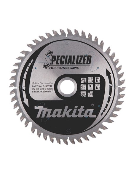 Makita B-56742 Disco TCT 165/20/48D Corian