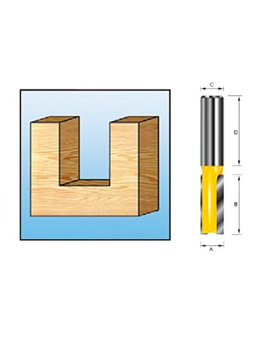 Makita D-09226 Fresa recta dos filos 4x6mm