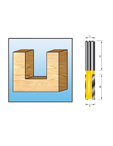 Makita D-09226 Fresa recta dos filos 4x6mm