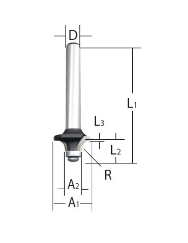 Makita D-09547 Fresa molduradora con rodamiento 7R