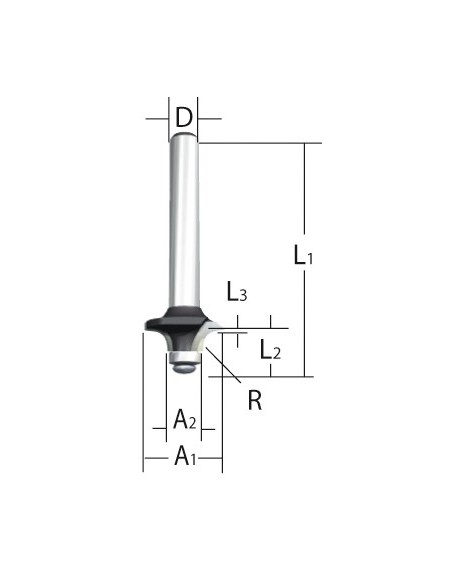 Makita D-09547 Fresa molduradora con rodamiento 7R