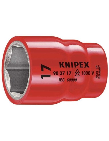 Vaso hexagonal para tornillos de cabeza hexagonal con cuadradillo 3/8 44 mm KNIPEX 98 37 12