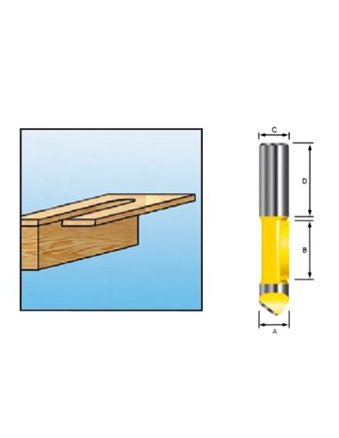 Makita D-10578 Fresa para paneles 8x8mm