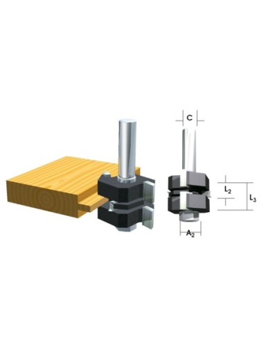 Makita D-12027 Fresa machi-hembradora (macho)