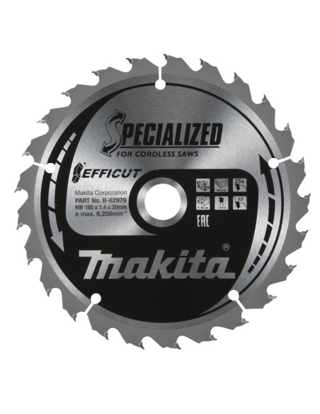 Makita B-62979 Disco TCT 165/20/25D Madera Efficut