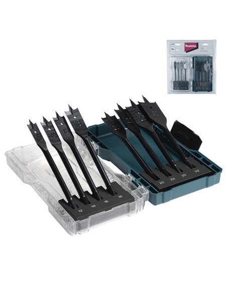 Makita E-08698 Juego de brocas de pala para madera 8 pcs.