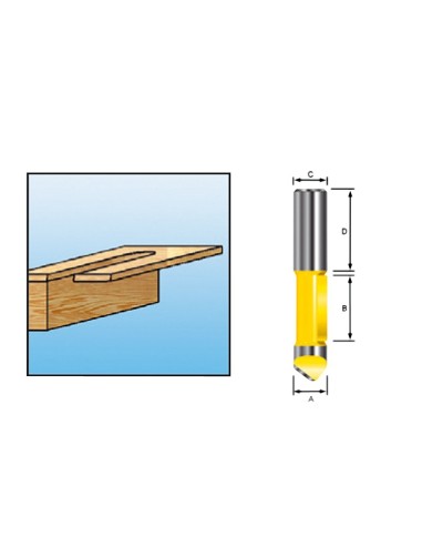Makita D-09335 Fresa para paneles 6x6mm