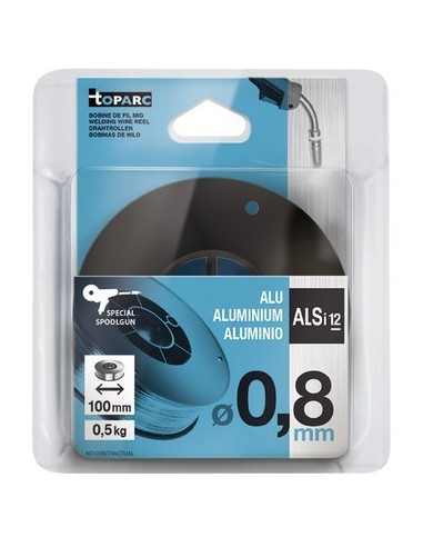 086678*BOBINA HILO ALU(AlSi12) Ø100MM-0,8MM/0,5KG.