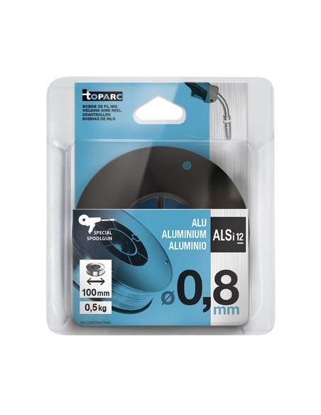 086678*BOBINA HILO ALU(AlSi12) Ø100MM-0,8MM/0,5KG.