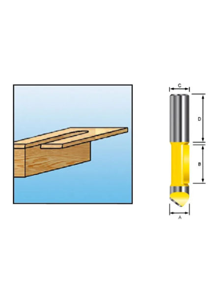 Makita D-10584 Fresa para paneles 12x12mm