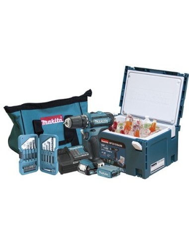 Makita DF331DSAX6 Taladro atornillador 10.8V 2.0Ah con nevera Makpac