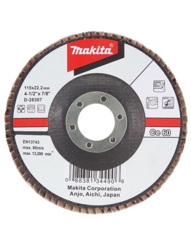 Makita D-28335 Disco de láminas de óxido de aluminio cerámico 125mm G40