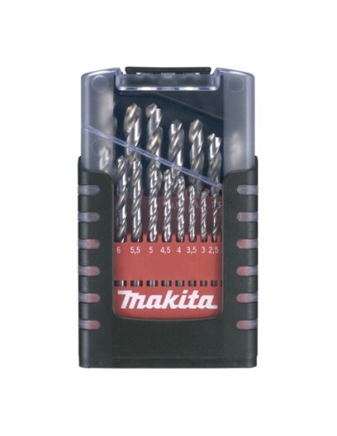 Makita D-29941 Estuche de brocas cilíndricas HSS para metal