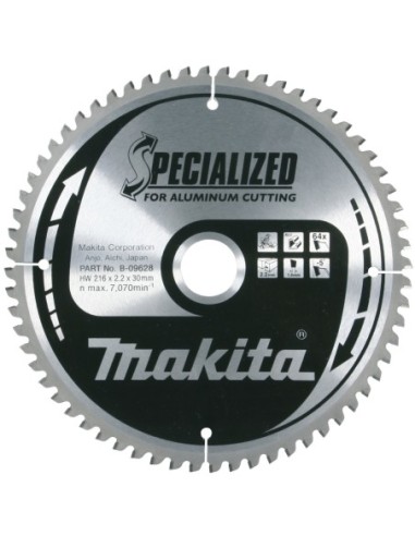 Makita B-09628 Disco HM 216/30/64D Especial aluminio