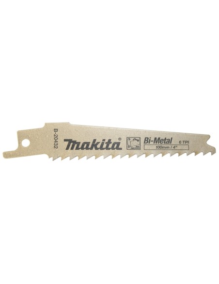 Makita B-20432 Sierra de sable 100mm para madera con clavo 6TPI 5pcs