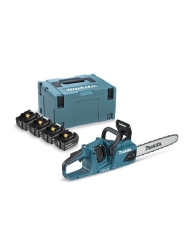 Makita DUC355PT4J Sierra de cadena 18Vx2 LXT BL 35cm + Kit 4 baterías 5.0Ah