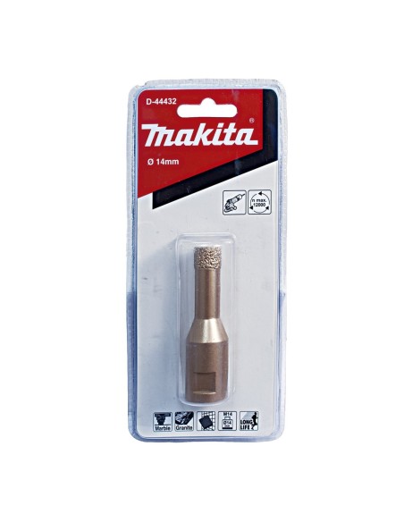 Makita D-44432 Broca de diamante para amoladora (especial porcelánico) 14 mm