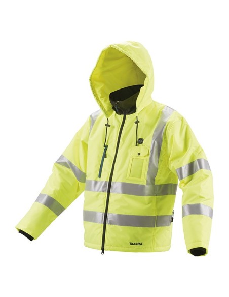 Makita CJ106DZL Chaqueta calefactable 12V CXT Alta visibilidad Talla L