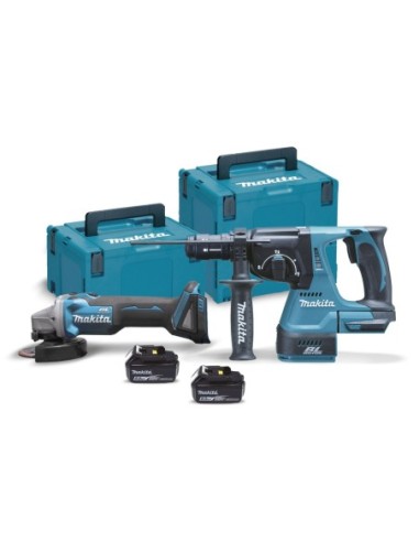 Makita DLX2125TJ1 Kit combo DGA504Z+DHR243Z 18V 5,0Ah