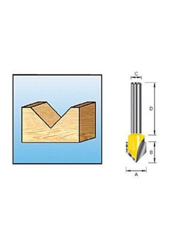 Makita D-10746 Fresa en V 90 32x22mm