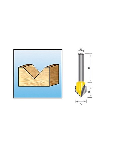 Makita D-10746 Fresa en V 90 32x22mm
